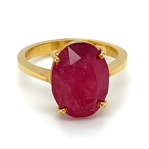GIA Certified Ruby 7.15ct Solid 22K Gold Ring - Picture 3 of 10